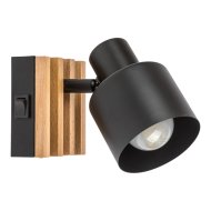 Rábalux Noxelle fali szpot lámpa E14 max.1x10W H14cm fekete-tölgy