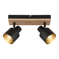 Rábalux Noxelle mennyezeti szpot lámpa E14 max. 2x10W L27cm fekete-tölgy