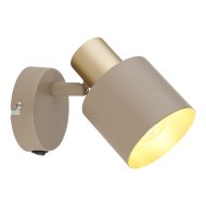 Rábalux Tisandra fali szpot lámpa E14 max. 1x10W L16cm szürkebézs