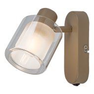 Rábalux Mirral fali szpot lámpa E14 max.1x15W szürkebézs