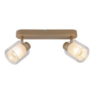 Rábalux Mirral mennyezeti szpot lámpa E14 max.2x15W szürkebézs