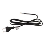 Entac szerelhető hálózati kábel 2G0.75 1,5m dugvillával, fekete