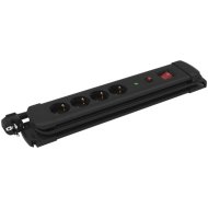 Entac hálózati elosztó túlfeszültség védelem 16A 4 foglalat IP20 2 m, fekete