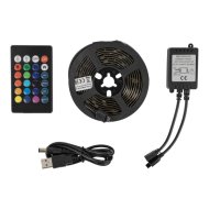 Avide LED szalag bliszter 5V 6,8W 30LED/m RGB IP65 2m távirányítós