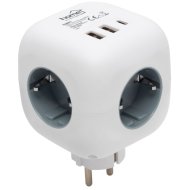 Home kocka elosztó-kapcsoló 1xUSB C 2xUSB A töltőaljzatokkal