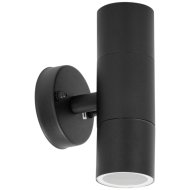 Avide Peka kültéri fali lámpa GU10 max. 2x10W IP44 6x18x11,2cm fekete