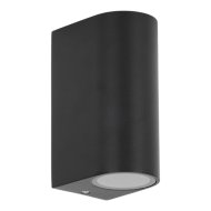 Avide Alega kültéri fali lámpa GU10 max. 2X10W IP44 9,2X6,8X15cm fekete