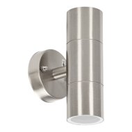 Avide Peka kültéri fali lámpa GU10 max.2x10W IP44 6x18x11,2cm szatén nikkel