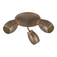 Reality Bidar beltéri fali spot E14 max. 3x10W 27x58cm fa-fém kávé-arany