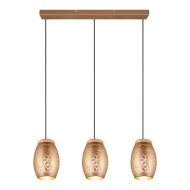 Reality Bidar beltéri függeszték E27 max.3x28W 150x71cm fa-fém kávé-arany