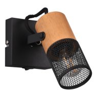 Trio Tosh beltéri fali spot E14 max.1x15W 9x14cm fa-fém fekete