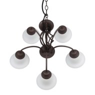 Trio Rustica beltéri függeszték E14 max.5x40W ff.nélk.150X60cm fém alabástrom bronz