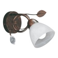 Trio Traditio beltéri fali lámpa E14 max.1x40W 12X21,5cm fém alabástrom bronz