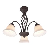 Trio Rustica beltéri mennyezeti lámpa E14 max.3x40W ff.nélk. 42,5x55cm fém, alabástrom