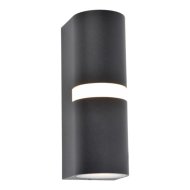 Mika fekete kültéri LED falikar GU10 2xMax.7W