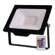 Avide LED reflektor Slim SMD 30W RGB IR távirányítóval IP65 négyzet alakú