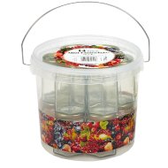 GYÜM. VÖDÖR 5,7L, BENNE 14 DB 195ML-ES BEFŐTTES ÜVEG TETŐVEL