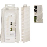 Cipőrendszerező 120x30x15cm 10 polcos fehér poliészter