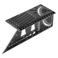 NEO jelölő sablon 3D derékszög vonalzó szögmérő egyben alumíniumötvözet