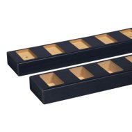 Cando térelválasztó alsó/felső profil MDF 90° láva fekete 1 szett 100 cm