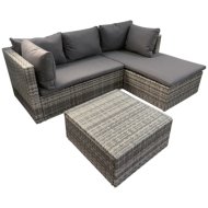 Reckmann 3 részes barna rattan hatású kerti bútor szett