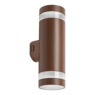 Rábalux Urfa Line kültéri LED fali lámpa 16W 1400lm 3000-6500K IP65 H:24cm D:7,7cm barna