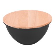 Rival Salátástál 4l 27x27x13cm bükkfa tetővel, fekete, műanyag