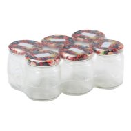 Befőttesüveg 212 ml, tetővel, 6 db-os csomagban