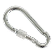 Csavarbiztosítású horganyzott karabiner 6x60mm