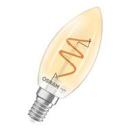 Osram Vintage LED fényforrás E14 3,5W 300lm 2200K gyertya melegfehér dimmelhető arany