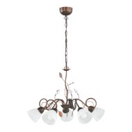 Trio Traditio beltéri függeszték E14 max.5x40 fényforrás nélkül 150X70cm fém alabástrom bronz