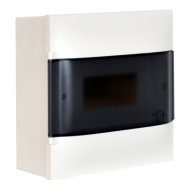 Legrand Practibox S falon kívüli kiselosztó 1 sor 8 modul füstszínű ajtóval