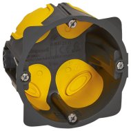 Legrand Batibox süllyesztődoboz egyes gumis IP40 D67mm 40mm sárga-fekete