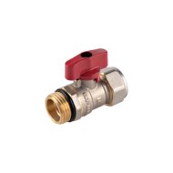 Ferro F-Comfort golyóscsap 1/2" K, piros kar, 16x2mm-es többrétegű csövekhez