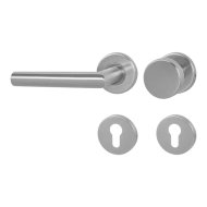 Maestro Thema Special CZ ajtókilincs inox körrozettás gomb és kilincs balos