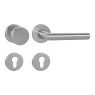 Maestro Thema Special CZ ajtókilincs inox körrozettás gomb és kilincs jobbos