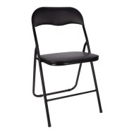 Összecsukható szék 78x44x43cm fekete habszivacs betéttel 110kg