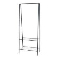 Ruhaállvány cipőtárolóval 61x152x34cm fekete