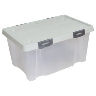 Flair Uni-Box 600 45l 28x60x38cm világosszürke tetővel műanyag