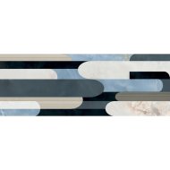 Domino Vero dekorcsempe 32,8x89,8cm kék-fehér fényes, rektifikált, darabos