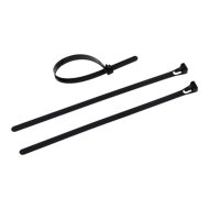 Kábelkötegelő többször használható 200x7,6mm fekete 25db/csomag