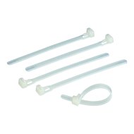 Kábelkötegelő többször használható 200x7,6mm fehér 25db/csomag
