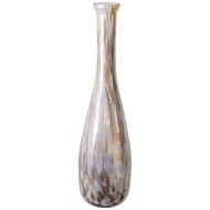 Barna 40x11x11cm mintás üveg váza