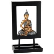 Fekete 28x17x11cm mécsestartó buddhával