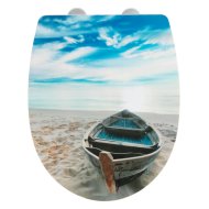 Boat WC-ülőke termoplaszt, acél zsanér, lecsapódásgátlós, mintás