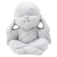 Szürke cement 8x7,5x7cm buddha figura