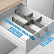 Multi-Fit Plus állítható 12x49x26cm műanyag fiókrendszerező készlet