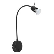 Globo Milly falikar GU10 35W IP20 flexibilis szárral 9x53cm fekete