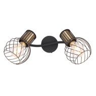 Globo Argusto spotlámpa 2xE27 40W IP20 29,6x23x18,5cm fekete-arany