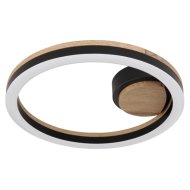 Globo Beatrix LED mennyezeti lámpa 12W 600lm 3000k IP20 matt fekete-sötét fa